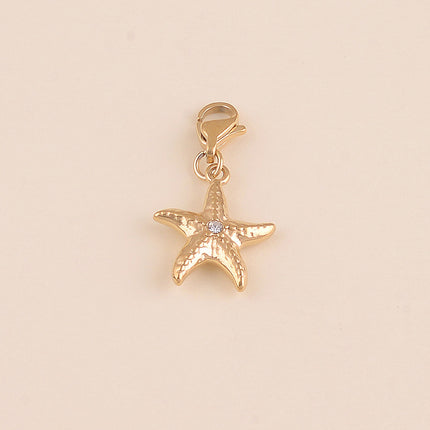 Charm - étoile de mer texturé et cristal