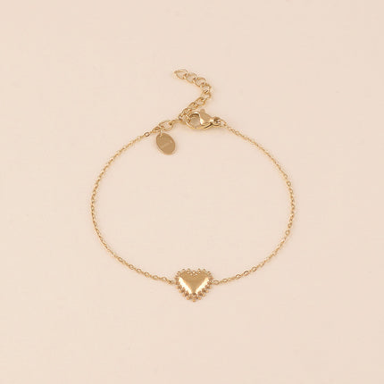 Bracelet - coeur aux contours milgrain