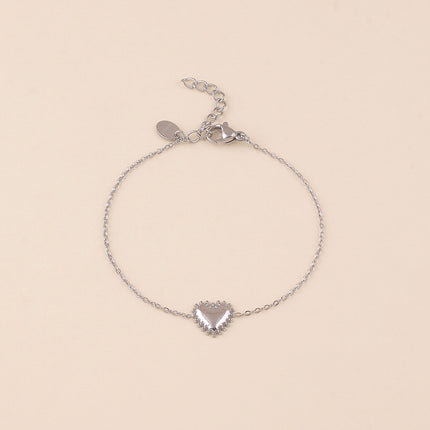 Bracelet - coeur aux contours milgrain