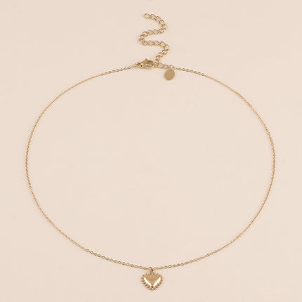 Collier - coeur contour milgrain