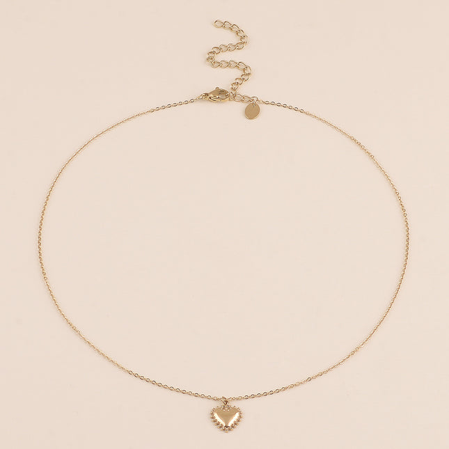 Collier - coeur contour milgrain