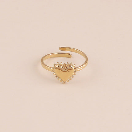 Bague - coeur avec contour milgrain