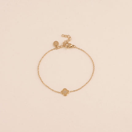 Bracelet - trèfle, étoile et cristal