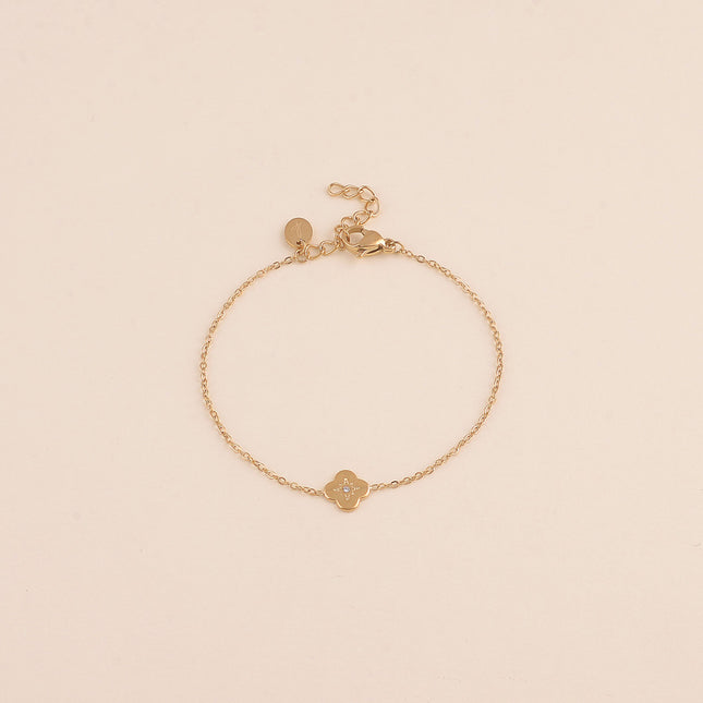 Bracelet - trèfle, étoile et cristal