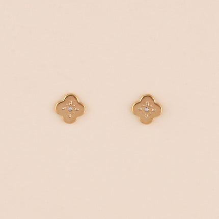 Boucles puces - trèfle, étoile et cristal