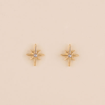 Boucles puces - étoile du Nord et cristal