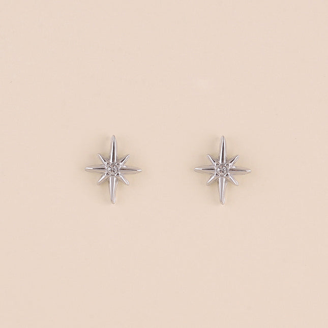 Boucles puces - étoile du Nord et cristal