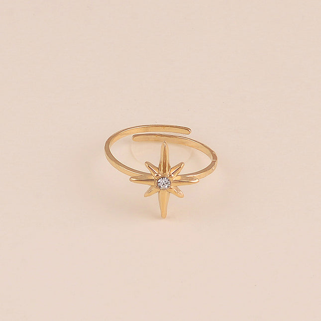 Bague - étoile du Nord et cristal