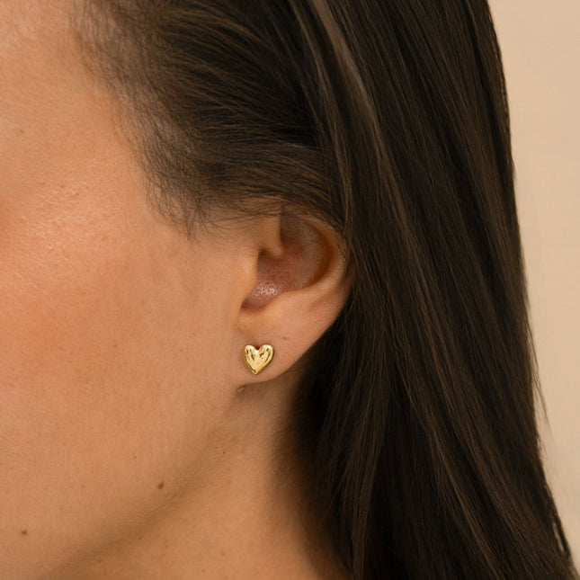 Boucles puces - coeur plat