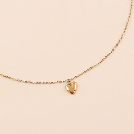 Collier - pendentif coeur plat