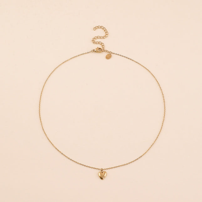 Collier - pendentif coeur plat