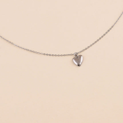 Collier - pendentif coeur plat