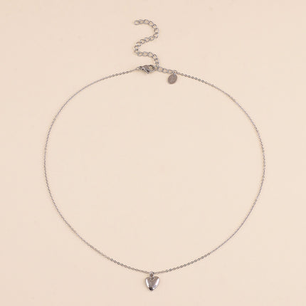 Collier - pendentif coeur plat