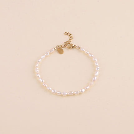 Bracelet sur fil - perles d'eau douce