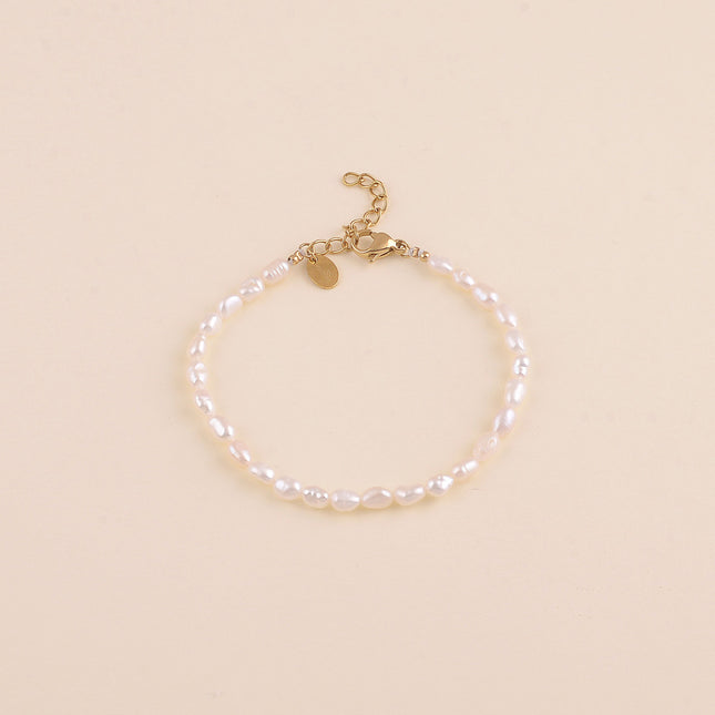 Bracelet sur fil - perles d'eau douce