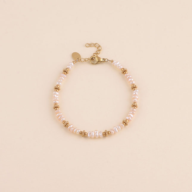 Bracelet sur câble - perles d'eau douce