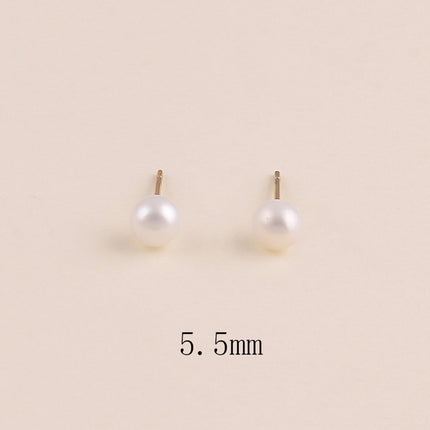 Boucles puces - perle d'eau douce 5,5 mm