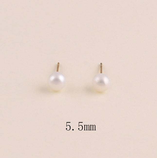 Boucles puces - perle d'eau douce 5,5 mm
