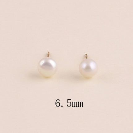 Boucles puces - perle d'eau douce 6,5 mm