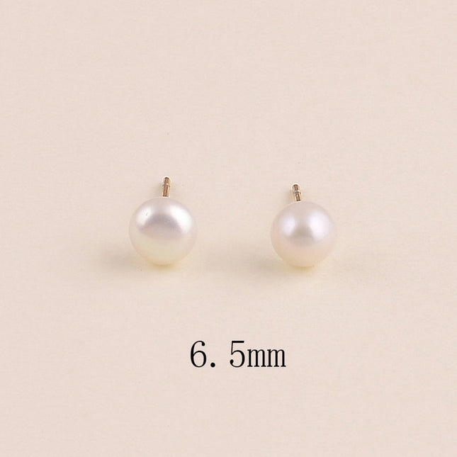 Boucles puces - perle d'eau douce 6,5 mm