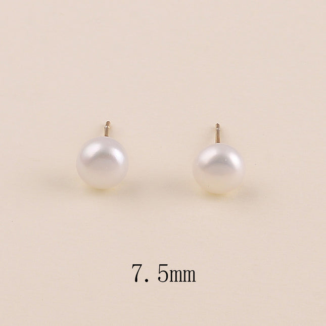 Boucles puces - perle d'eau douce 7,5 mm