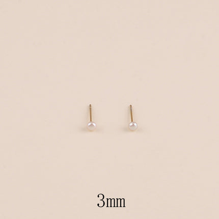 Boucles puces - mini perle d'eau douce 3mm