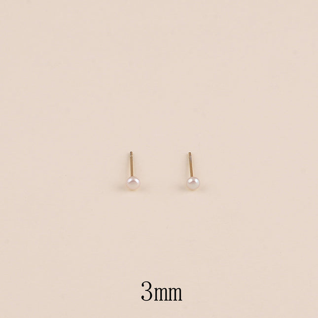 Boucles puces - mini perle d'eau douce 3mm