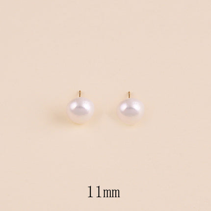 Boucles puces - perle d'eau douce plate 11 mm