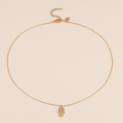 Collier - main de Fatma et cristal