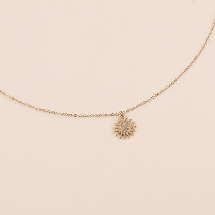 Collier - soleil avec cristaux