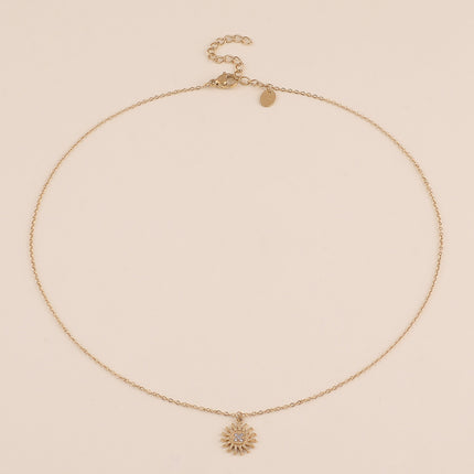Collier - soleil avec cristaux