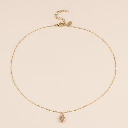 Collier - motif cauri et cristaux