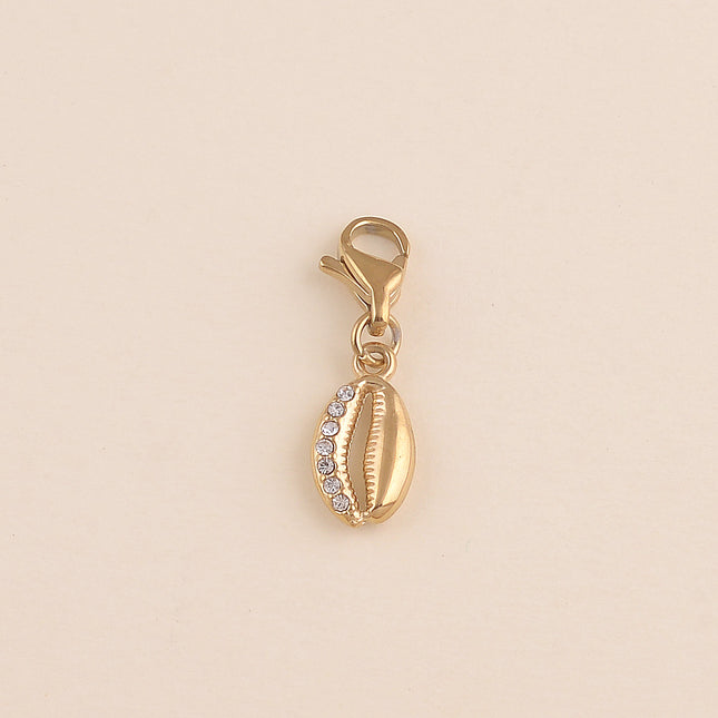 Charm - motif cauri avec cristaux