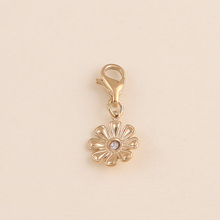 Charm - fleur avec cristal