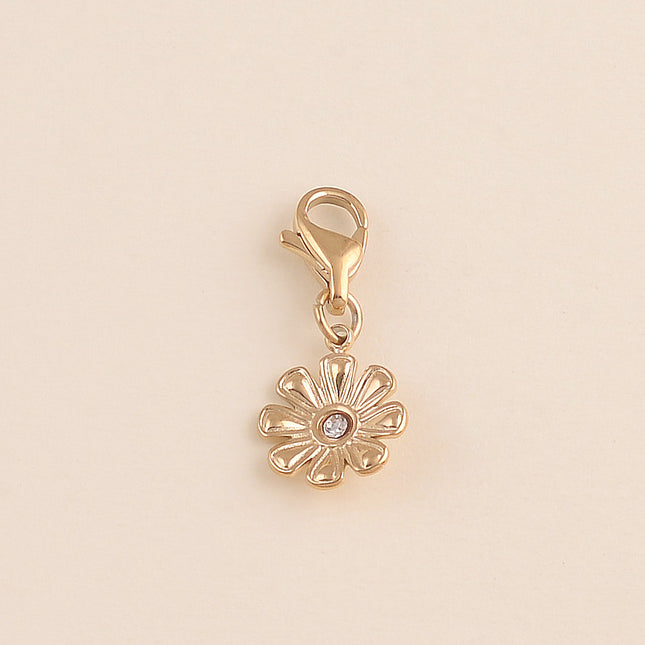 Charm - fleur avec cristal