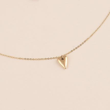 Collier - pendentif coeur plat
