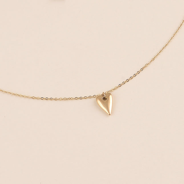 Collier - pendentif coeur plat