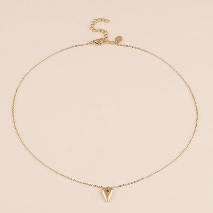 Collier - pendentif coeur plat