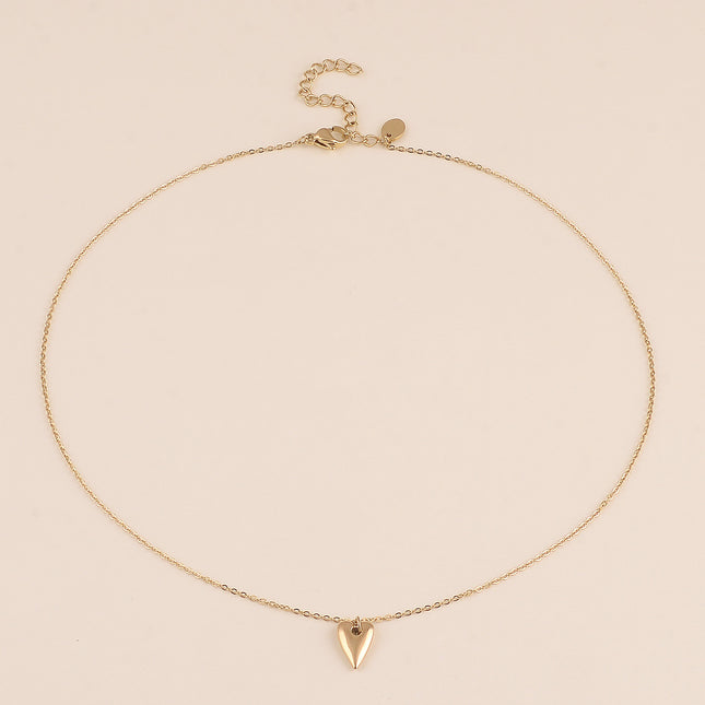Collier - pendentif coeur plat