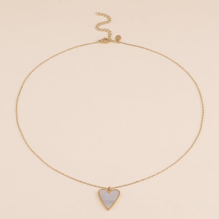 Collier - coeur en nacre