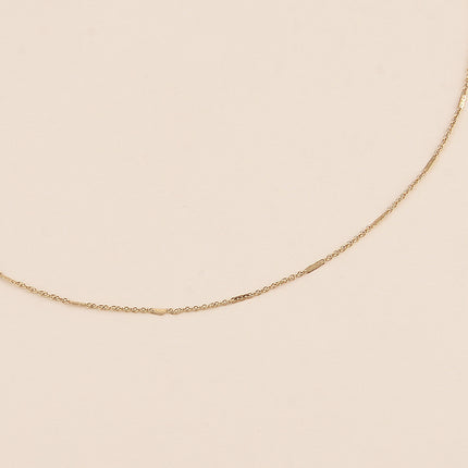 Collier - maille forçat alternée plat