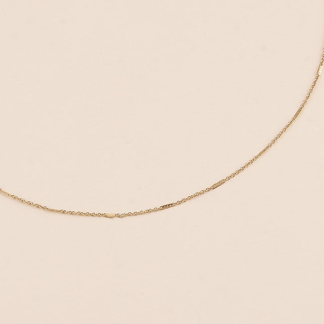 Collier - maille forçat alternée plat