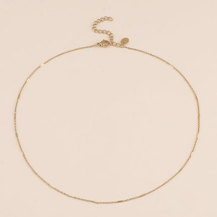 Collier - maille forçat alternée plat