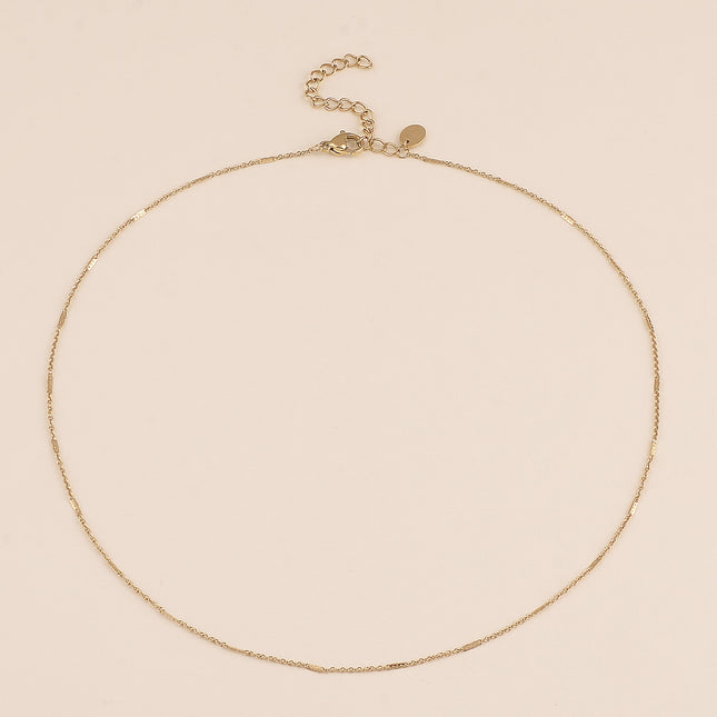 Collier - maille forçat alternée plat