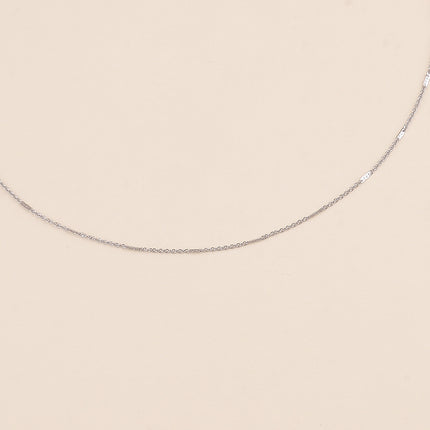 Collier - maille forçat alternée plat