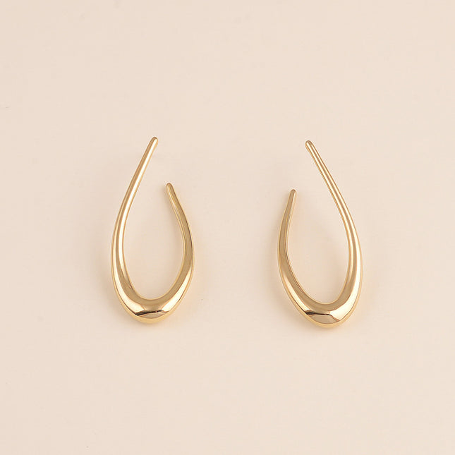 Boucles puces - courbe pendante 21 x 50 mm