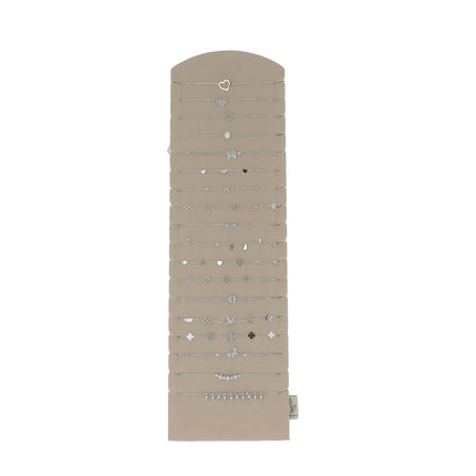 Kit de 18 bracelets - rhodium - prix moyen de 3,60€/pc
