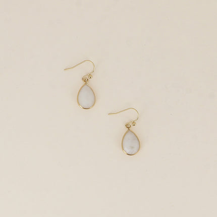 Boucles à crochet - pierre naturelle goutte