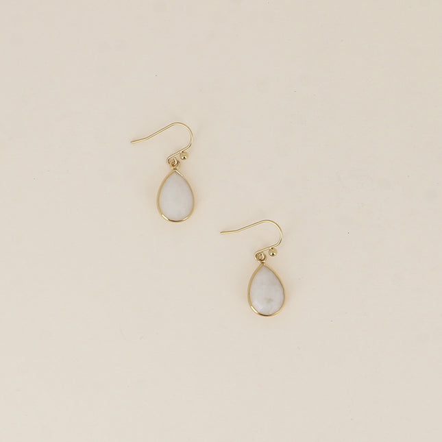Boucles à crochet - pierre naturelle goutte