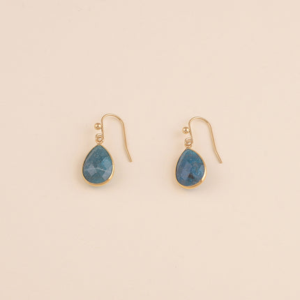 Boucles à crochet - pierre naturelle goutte